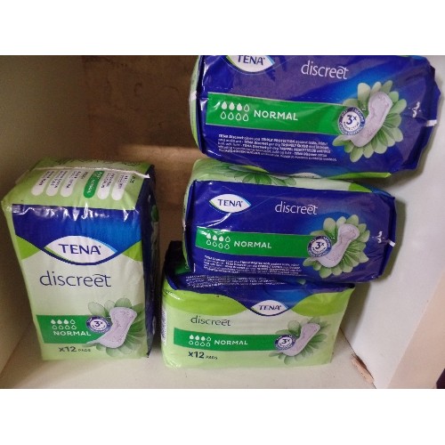 177 - 4 NEW PACKS OF TENA DISCREET PADS.