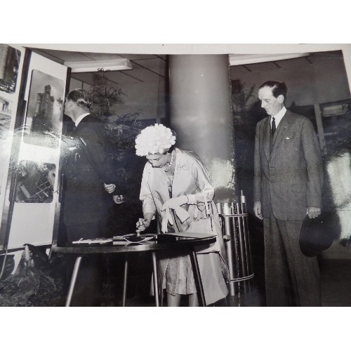 151 - OFFICIAL PRESS PHOTOGRAPHS, FROM THE QUEENS VISIT TO KETTERING AND CORBY, OAKHAM SCHOOL ETC. DETAILE... 