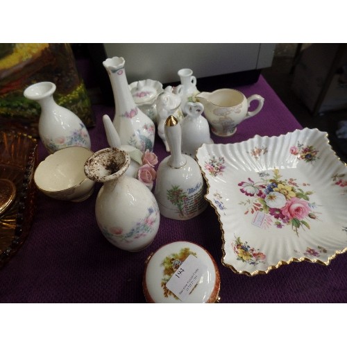 194 - VINTAGE CERAMICS AND GLASSWARE. INC AMBERWARE, ROYAL DOULTON, WEDGWOOD, ROYAL CAULDON.