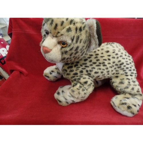 247 - LARGE VINTAGE LEOPARD, SOFT TOY.