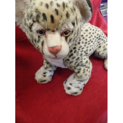 247 - LARGE VINTAGE LEOPARD, SOFT TOY.