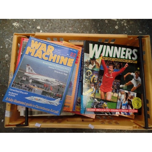 253 - LARGE CRATE OF MAGAZINE COLLECTIONS. INCLUDES QUANTITY OF 'WAR MACHINE' AND BINDERS CONTAINING 'WINN... 