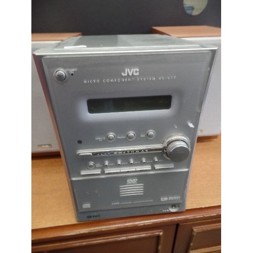 260 - JVC MICRO COMPONENT SYTEM UX-S77. WITH 5 DVD CHANGER. PAIR OF SMALL SPEAKERS.