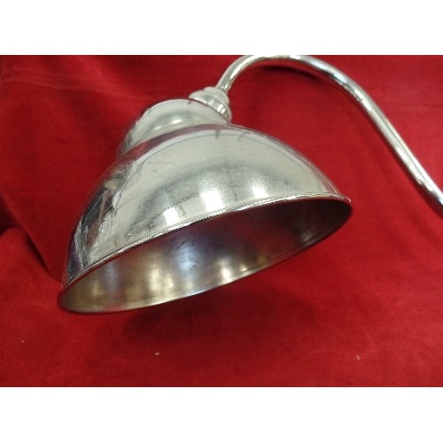 287 - LARGE VINTAGE CHROME, LONG-ARM WALL LIGHT.