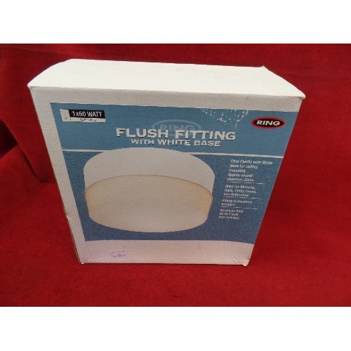 300 - FLUSH FITTING CEILING BATHROOM/UTILITY LIGHT. WITH BOX.