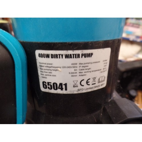 396 - SUBMERSIBLE DIRTY WATER PUMP 65041. AUTOMATIC. ORIGINAL BOX.