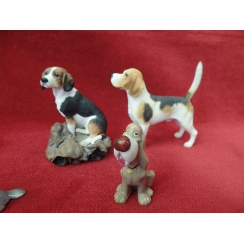 2 - COLLECTION OF MINIATURE DOG FIGURES INCLUDING 2 WADE 