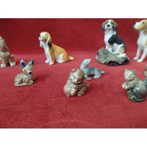 2 - COLLECTION OF MINIATURE DOG FIGURES INCLUDING 2 WADE 