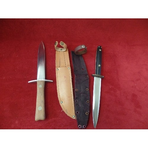 35 - 6 KNIVES WITH SHEATHS INCLUDING A FOLDING 