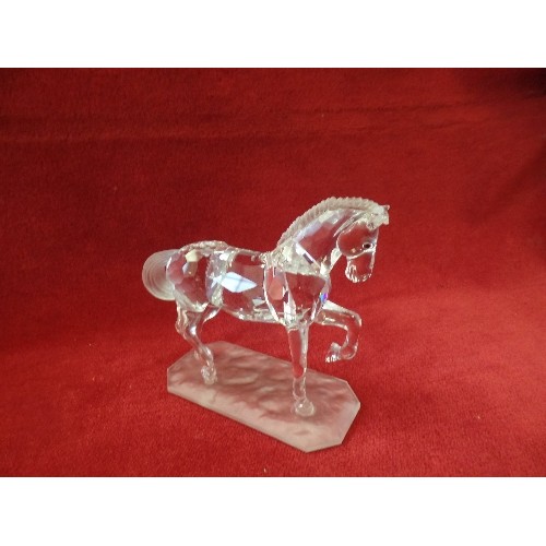 63 - Swarovski Crystal ARABIAN STALLION 221609 Horse Mint Rare Retired. 105 mm in presentation box