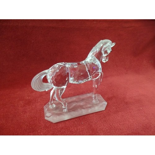 63 - Swarovski Crystal ARABIAN STALLION 221609 Horse Mint Rare Retired. 105 mm in presentation box