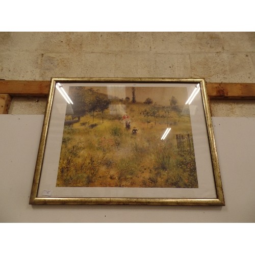 599 - RENOIR SLOPING PATHWAY IN THE FIELD FRAMED AND GLAZED PRINT