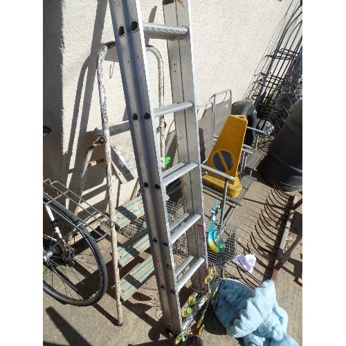 410 - ALUMINIUM LOFT LADDER. NO FITTINGS.