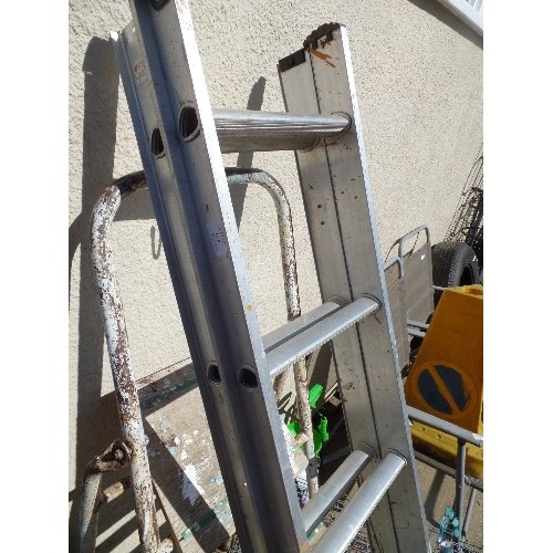 410 - ALUMINIUM LOFT LADDER. NO FITTINGS.