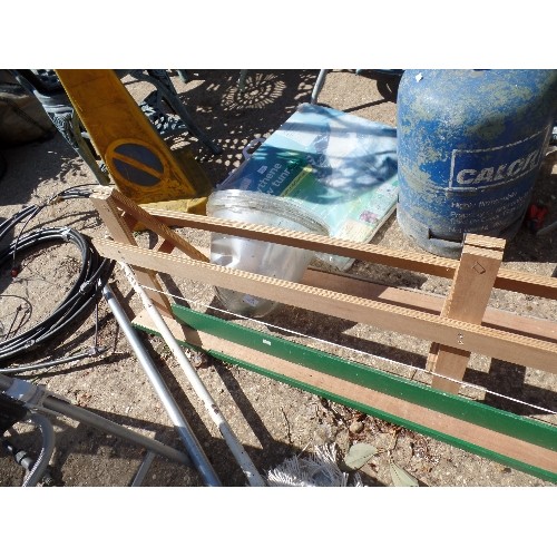 411 - HAND-MADE WOODEN FRAME FOR SEEDLING POLYTUNNEL.