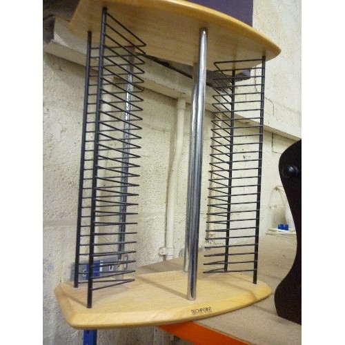 633 - MAGAZINE RACK AND CD RACK.