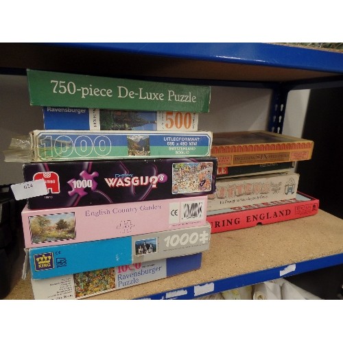 624 - 11 X JIGSAWS AND GAMES INC SCRABBLE, TOURING ENGLAND, JITTERS ETC