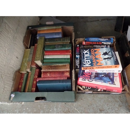 128B - 2 BOXES OF BOOKS. SOME VINTAGE HARDBACKS INC HANS-ANDERSEN'S FAIRY STORIES, THE JOLLY BOOK OF PLAYCR... 