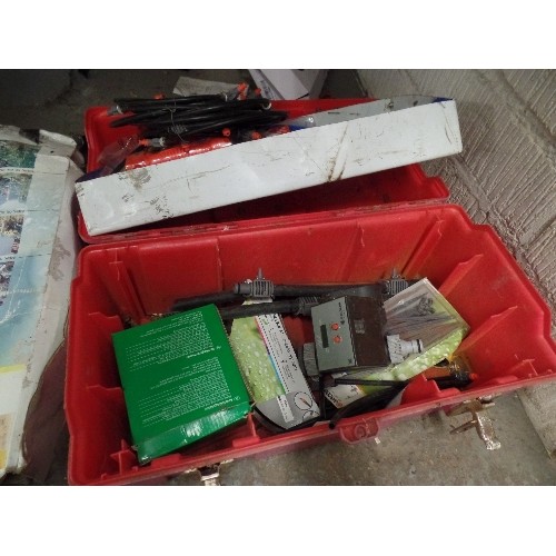 111A - GARDENA MICRO DRIP SYSTEM AND TOOL BOX OF EXTRA POARTS CONECTORS AND PUMP