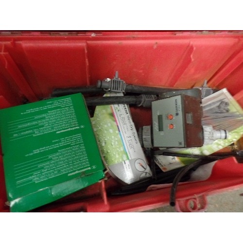 111A - GARDENA MICRO DRIP SYSTEM AND TOOL BOX OF EXTRA POARTS CONECTORS AND PUMP