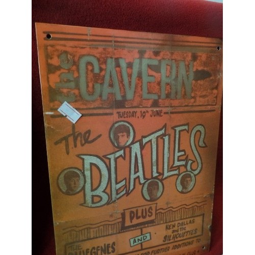 112 - REPRO METAL SIGNS. INC ELVIS PRESLEY BOULEVARD, BEATLES 'ABBEY ROAD' AND CAVERN CLUB. TOGETHER WITH ... 