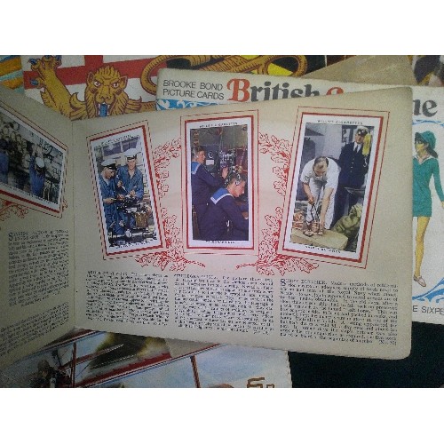 121 - COLLECTION OF CIGARETTE CARDS AND BROOKE BOND TEA CARDS IN ALBUMS - MOSTLY FULL SETS. INCLUDES LIFE ... 
