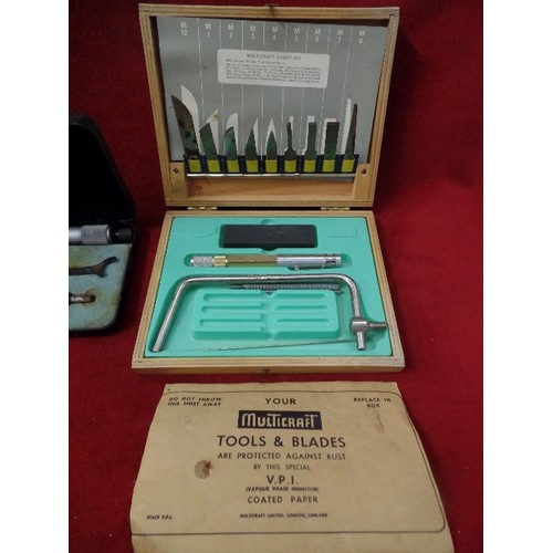 110 - MULTICRAFT 'CADET' HOBBY TOOL KIT, AND A MICROMETER. BOTH IN ORIGINAL BOXES.