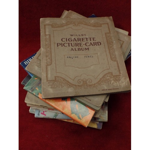 121 - COLLECTION OF CIGARETTE CARDS AND BROOKE BOND TEA CARDS IN ALBUMS - MOSTLY FULL SETS. INCLUDES LIFE ... 