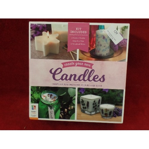 129 - MAKE YOUR OWN CANDLE KIT. APPEARS UNUSED.