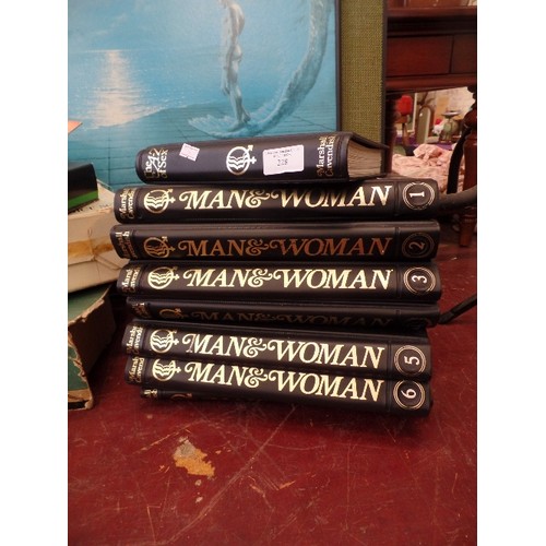 228 - RARE FIRST EDITION VINTAGE MARSHALL CAVENDISH BOUND VOLUMES 1-6 OF 'MAN & WOMAN' ALSO THE ACCOMPANYI... 