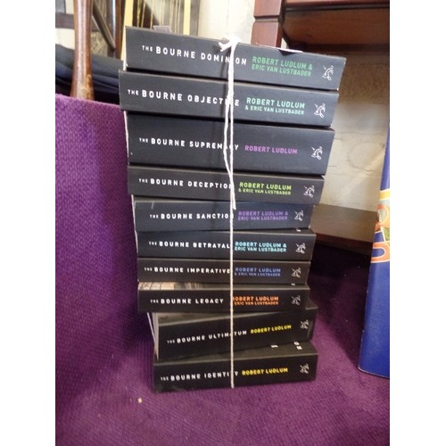 170 - 10 X ROBERT LUDLUM/ERIC VAN LUSTBADER BOOKS. THE BOURNE DECEPTION, THE BOURNE IDENTITY, OBJECTIVE, D... 