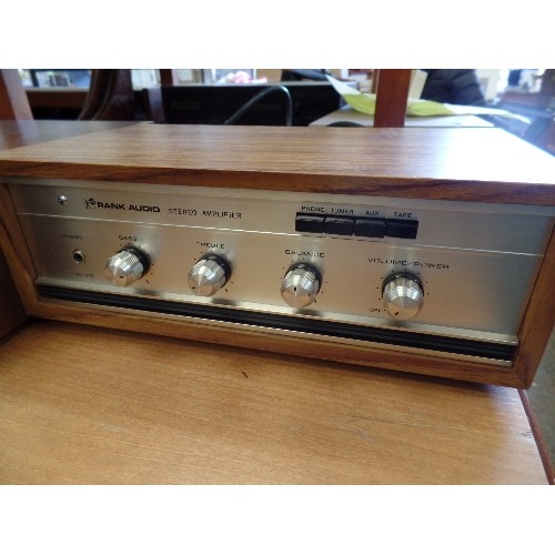 284 - VINTAGE RANK AUDIO RA-210 STEREO AMPLIFIER. WOOD EFFECT.