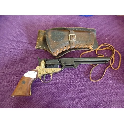 304 - VINTAGE GUN 'BKA 98' IN LEATHER HOLSTER.