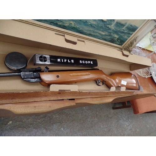 306 - AIR RIFLE WITH SCOPE AND PELLETS. SMK. B2-DELUXE.177.