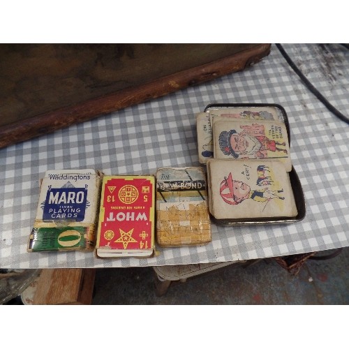 490 - 4 X VINTAGE SETS OF PLAYING CARDS.