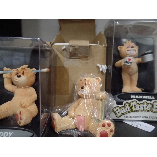 510 - 5 BOXED BAD TASTE BEAR COLLECTIBLE FIGURES