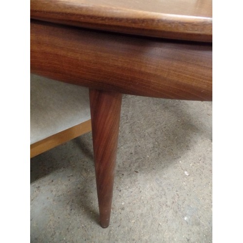 359 - BEAUTIFUL DANISH RETRO TEAK 'FREM ROJLE' MID-CENTURY EXTENDING DINING TABLE. CIRCULAR, AND EXTENDS T... 