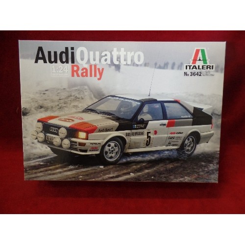 83 - BOXED AND SEALED  ITALIERI AUDI QUATTRO RALLY CAR 1:24 MODEL KIT