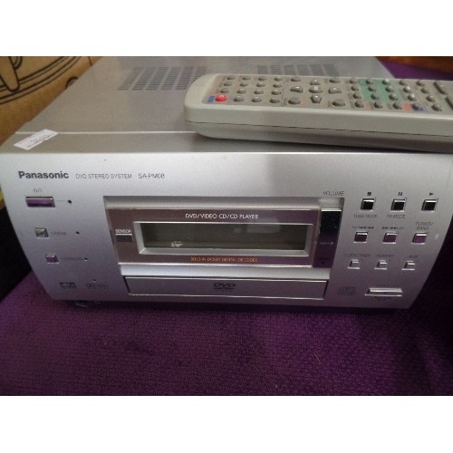 147 - PANASONIC DVD STEREO SYSTEM WITH REMOTE  - MODEL SA-PM08