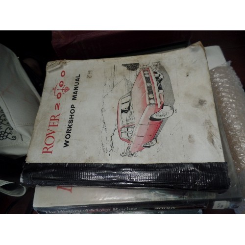 204 - COLLECTION CAR BOOKS - RACING, CLASSICS, MAPS, SPORTS CARS ETC WITH A DRIVER POSTER