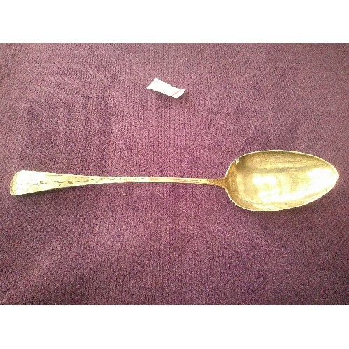 14 - A GEORGIAN STERLING SILVER BASTING SPOON LONDON 1826, CHARLES BOYTON. WITH 