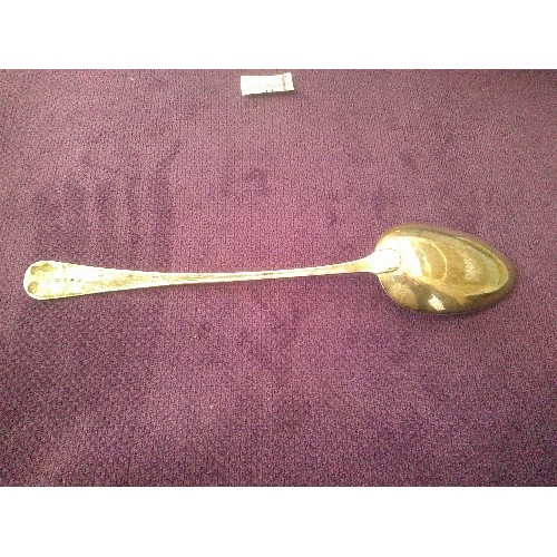 14 - A GEORGIAN STERLING SILVER BASTING SPOON LONDON 1826, CHARLES BOYTON. WITH 