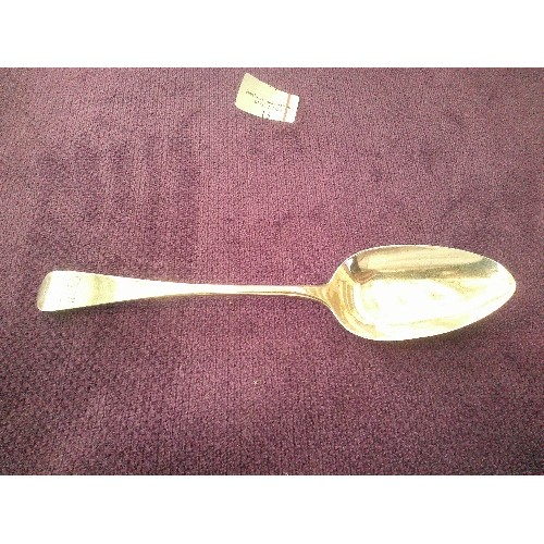 15 - STERLING SILVER TABLE SPOON, LONDON 1803, WILLIAM ELEY II & WILLIAM FEARN - 61 GRAMS