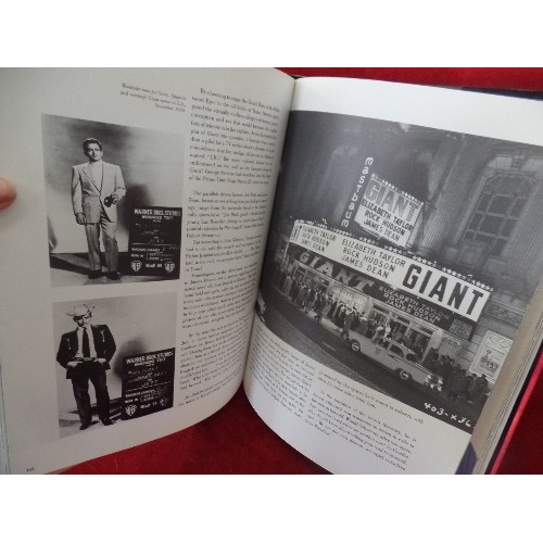 284 - TWO BOOKS ON JAMES DEAN PLUS A FRAMED PHOTO AND STAR PICTURE