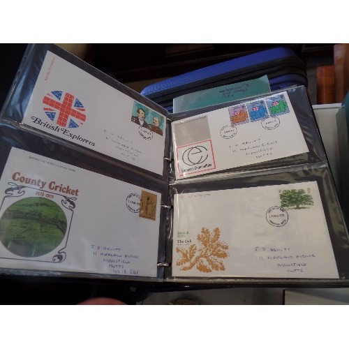 281 - 6 ALBUMS OF STAMPS AND ONE OF FIRST DAY COVERS