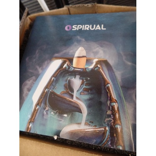 330 - SPIRUAL INCENSE WATERFALL. IN ORIGINAL BOX WITH INSTRUCTIONS. UNOPENED