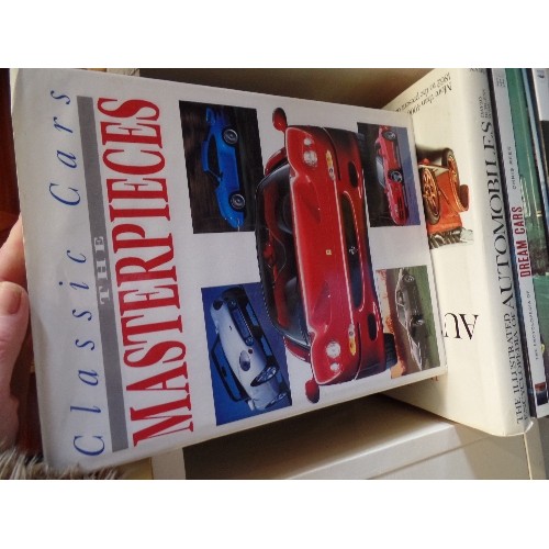 335 - STACK OF OF RETRO-VINTAGE CLASSIC CAR BOOKS. INC HAYNES FORD CAPRI II MANUAL, CONSUL-GRANADA OWNERS ... 