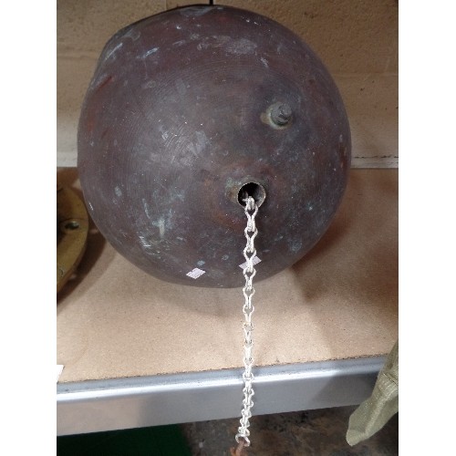 188 - ANTIQUE METAL BUOY - 36CM DIA