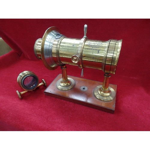 177 - LATE 19TH CENTURY OPTICAL, PROJECTING OR MAGIC LANTERN PARTS,  STAMPED 