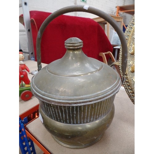 225 - 1920'S BRASS COAL BUCKET